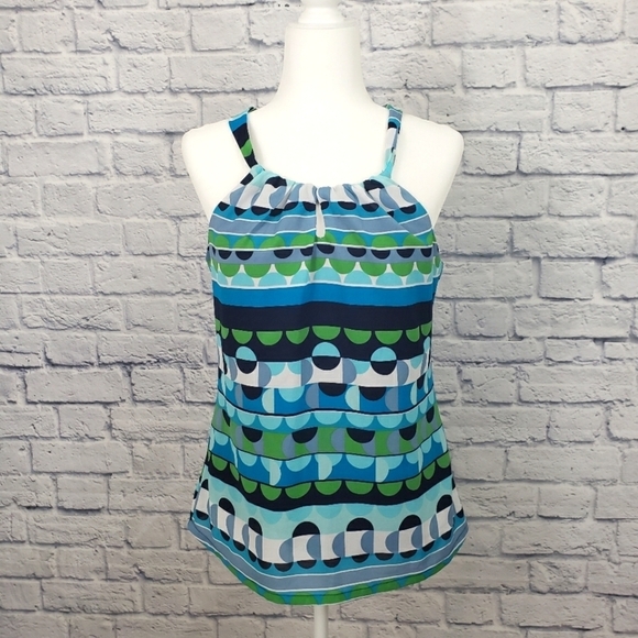 Banana Republic Tops - Banana Republic blue and green halter tank